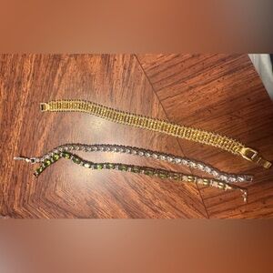 Gold and Green Multi-Chain bracelets - Elegant Women’s Jewelry